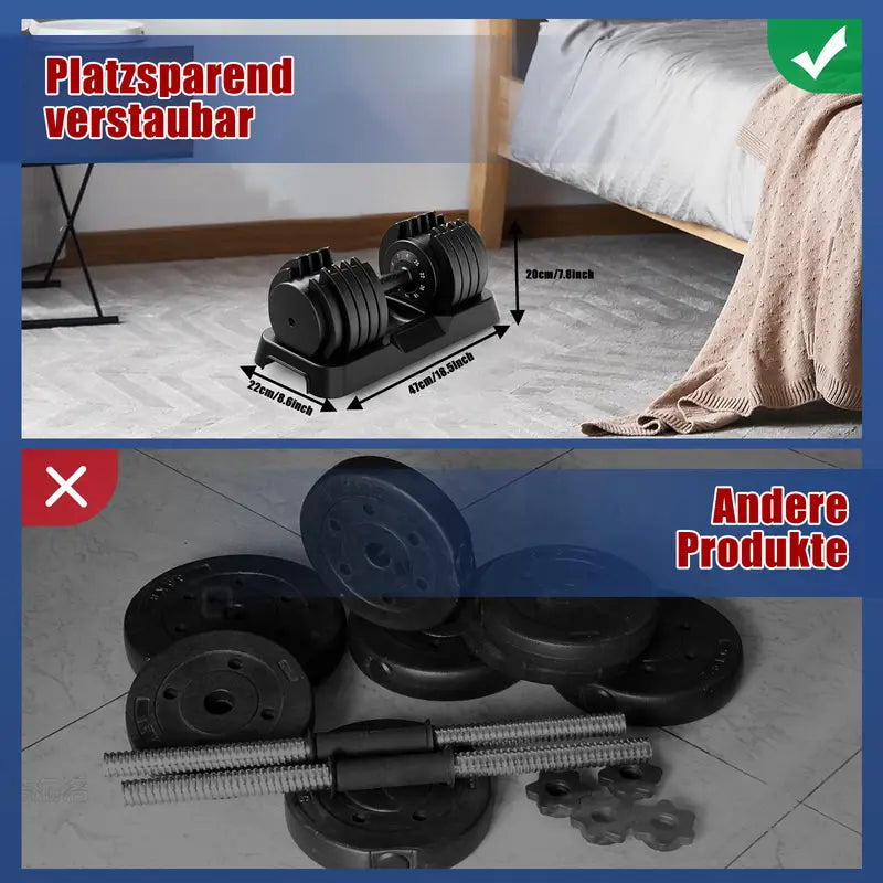 verstellbare Hanteln 4 bis 25 KG