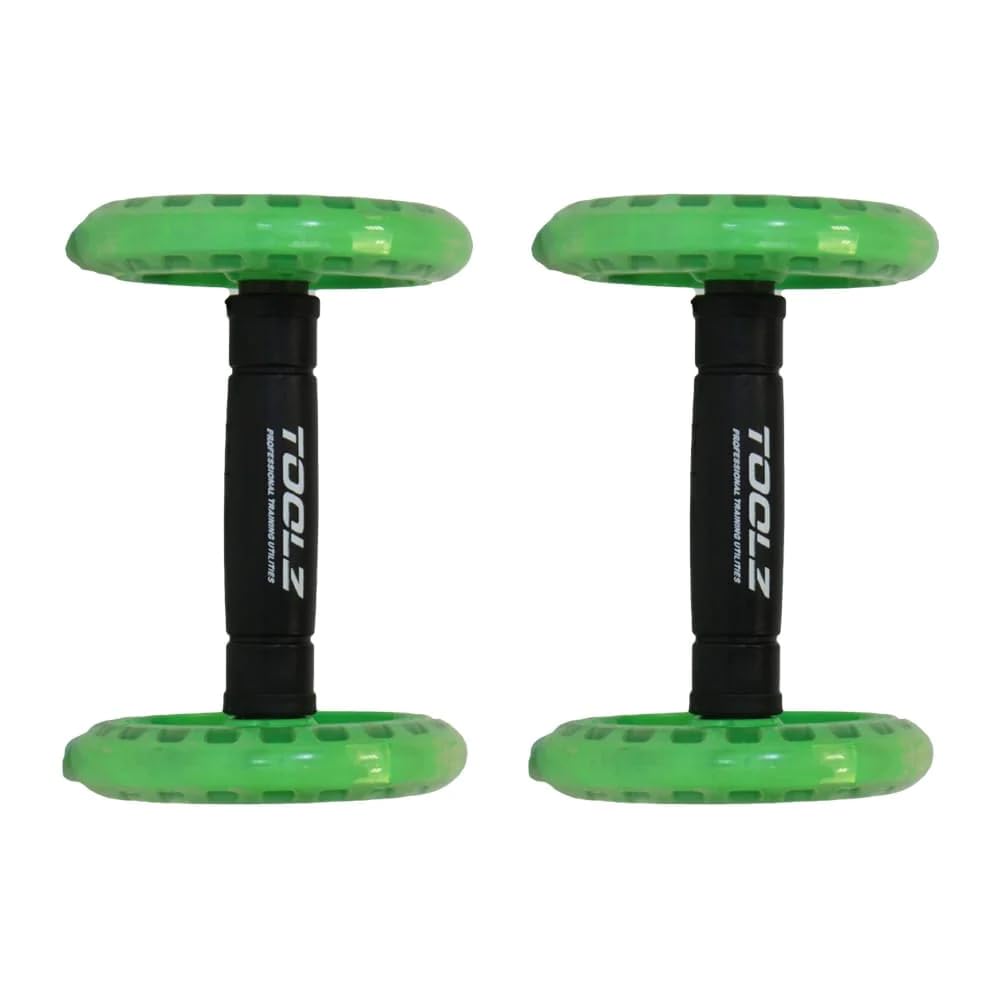 TOOLZ Bauchroller mit Anti-Rutsch-Griffen – AB Roller für Bauchmuskeltraining – Core Trainer für Zuhause & Fitnessstudio – Zur Kräftigung von Rücken Brust & Arme