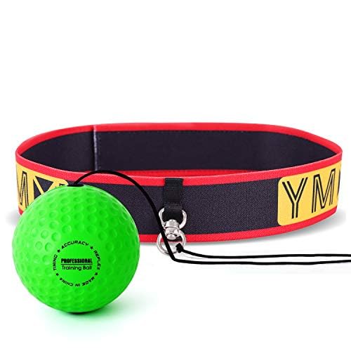 Reflexball - 4 Bälle + 2 Stirnbänder, ideal zum Training von Reflexen, Reaktionsfähigkeit und Hand-Auge-Koordination