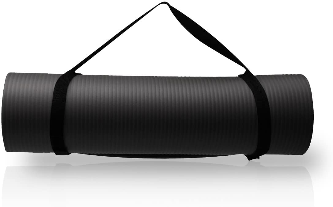 diMio Komfortables Fitnessmatte, Yogamatte mit Tragegurt, phthalatfrei und SGS-geprüft, 185 cm x 60 cm x 1 cm, 185 cm x 60 cm x 1,5 cm, 185 cm x 90 cm x 1,5 cm, 200 cm x 100 cm x 2 cm