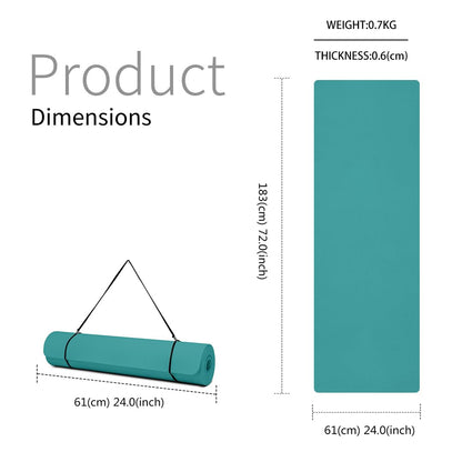 Good Nite Gymnastikmatte Yogamatte Fitnessmatte Rutschfest Trainingsmatte Sport Turn Matten Pilates Matte Bodenturnmatte Mit Tragegurt 183 x 61 x 0.6 cm