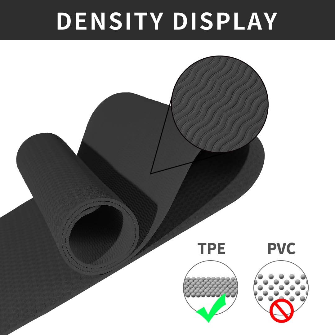 Good Nite Gymnastikmatte Yogamatte Fitnessmatte Rutschfest Trainingsmatte Sport Turn Matten Pilates Matte Bodenturnmatte Mit Tragegurt 183 x 61 x 0.6 cm