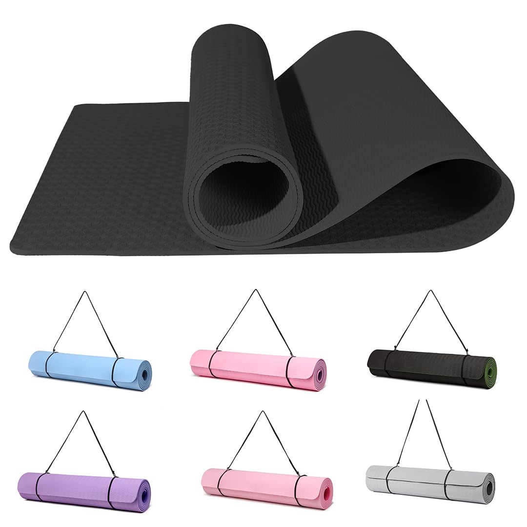 Good Nite Gymnastikmatte Yogamatte Fitnessmatte Rutschfest Trainingsmatte Sport Turn Matten Pilates Matte Bodenturnmatte Mit Tragegurt 183 x 61 x 0.6 cm