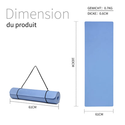 Good Nite Gymnastikmatte Yogamatte Fitnessmatte Rutschfest Trainingsmatte Sport Turn Matten Pilates Matte Bodenturnmatte Mit Tragegurt 183 x 61 x 0.6 cm