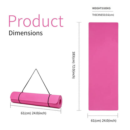 Good Nite Gymnastikmatte Yogamatte Fitnessmatte Rutschfest Trainingsmatte Sport Turn Matten Pilates Matte Bodenturnmatte Mit Tragegurt 183 x 61 x 0.6 cm