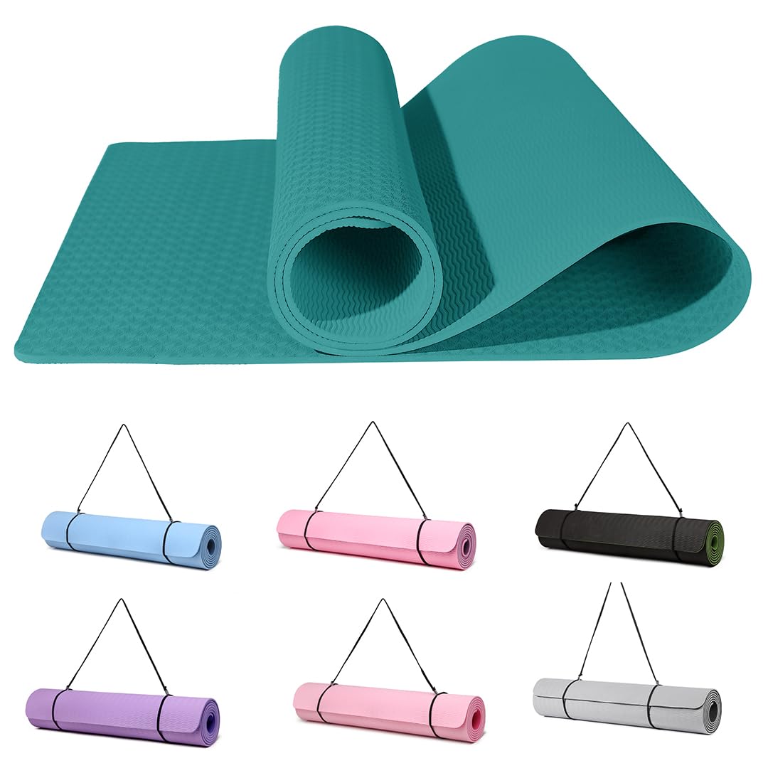 Good Nite Gymnastikmatte Yogamatte Fitnessmatte Rutschfest Trainingsmatte Sport Turn Matten Pilates Matte Bodenturnmatte Mit Tragegurt 183 x 61 x 0.6 cm