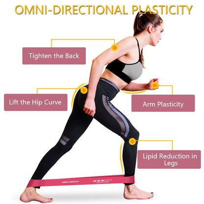 Gritin Fitness Bands [Set of 5] Resistance Bands with 5 Levels, 100% Latex Fitness Band Resistance with German Exercise Instructions and Carry Bag, Gymnastics Band for Muscle Building, Yoga