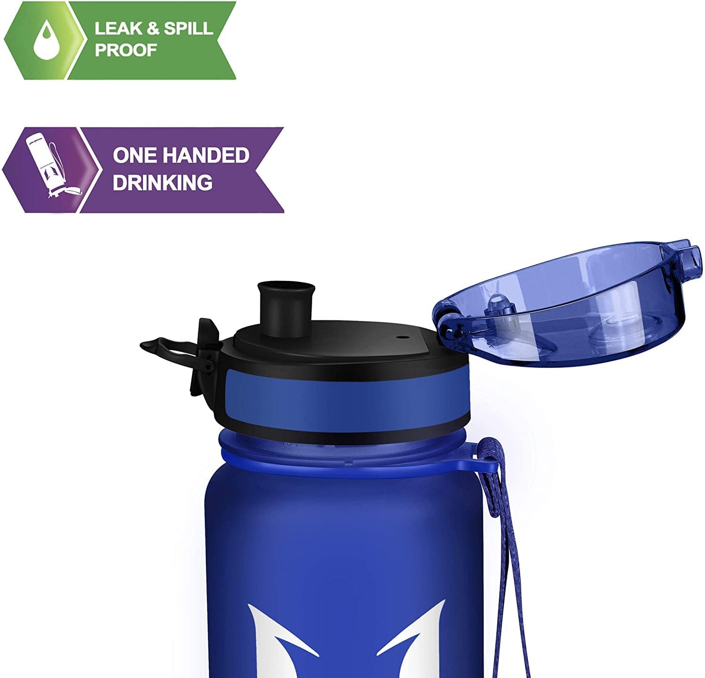 Super Sparrow Trinkflasche, Tritan Wasserflasche, 350 ml, 500 ml, 750 ml, 1000 ml, BPA-frei, Ideale Sportflasche für Sport, Radfahren, Fitness, Universität oder Outdoor, Leicht, Nachhaltig