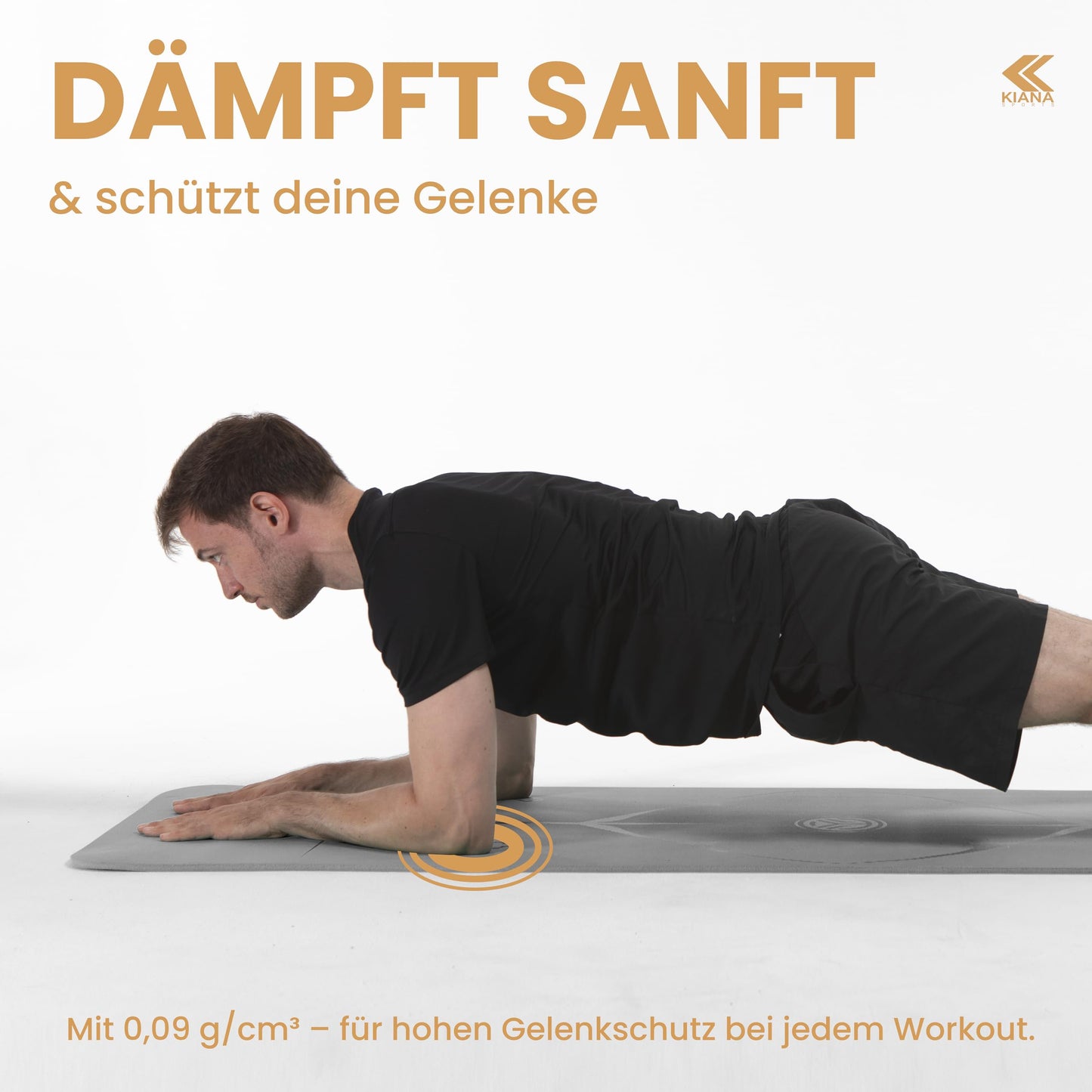 Yoga Matte aus Deutscher Entwicklung – Rutschfeste & gelenkschonende Yogamatte – 2 Komfort-Dicken (1,0 & 1,5 cm) – Weiche Sportmatte & Gymnastikmatte – Für Yoga, Pilates & Krafttraining