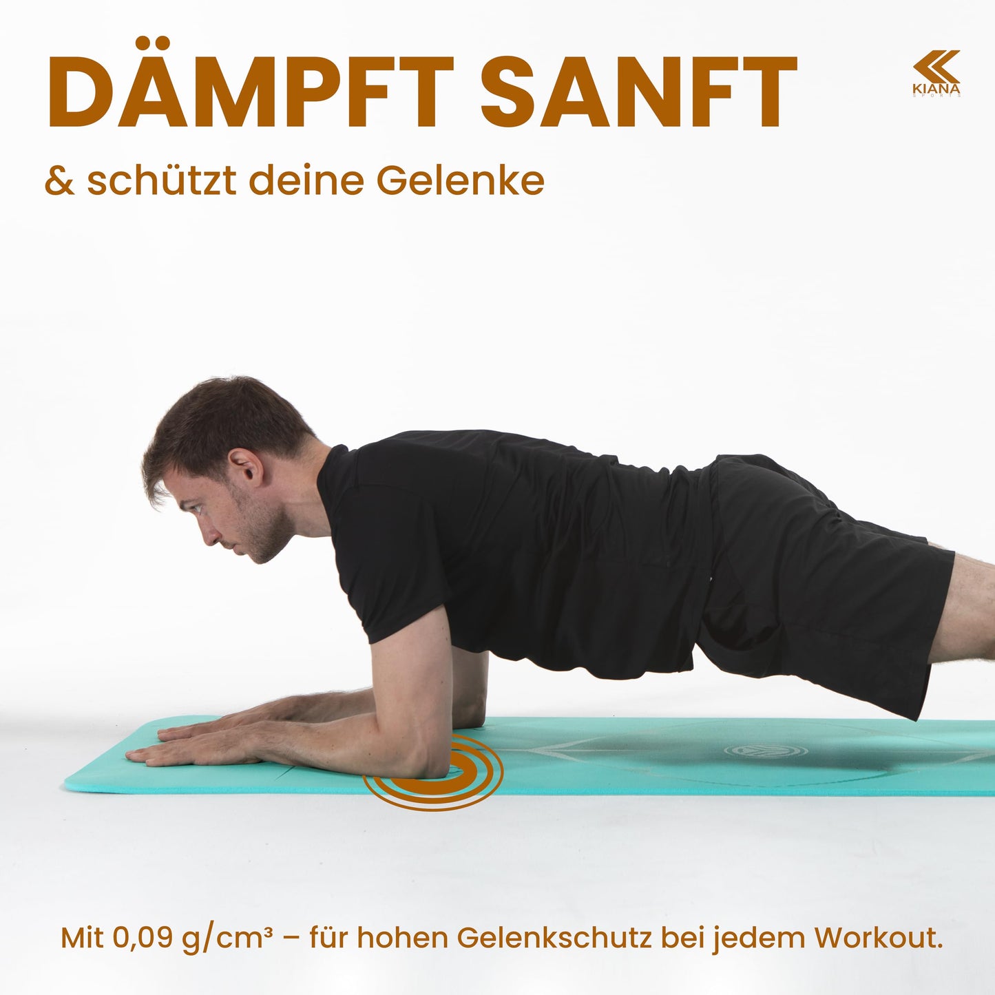 Yoga Matte aus Deutscher Entwicklung – Rutschfeste & gelenkschonende Yogamatte – 2 Komfort-Dicken (1,0 & 1,5 cm) – Weiche Sportmatte & Gymnastikmatte – Für Yoga, Pilates & Krafttraining