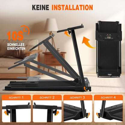 Ablemos 3.0 HP Laufband für Zuhause, zusammenklappbares elektrisches Laufband bis zu 10 km/h, Gehmaschine mit LED-Display, kompakte Gehplattform für Zuhause und Büro