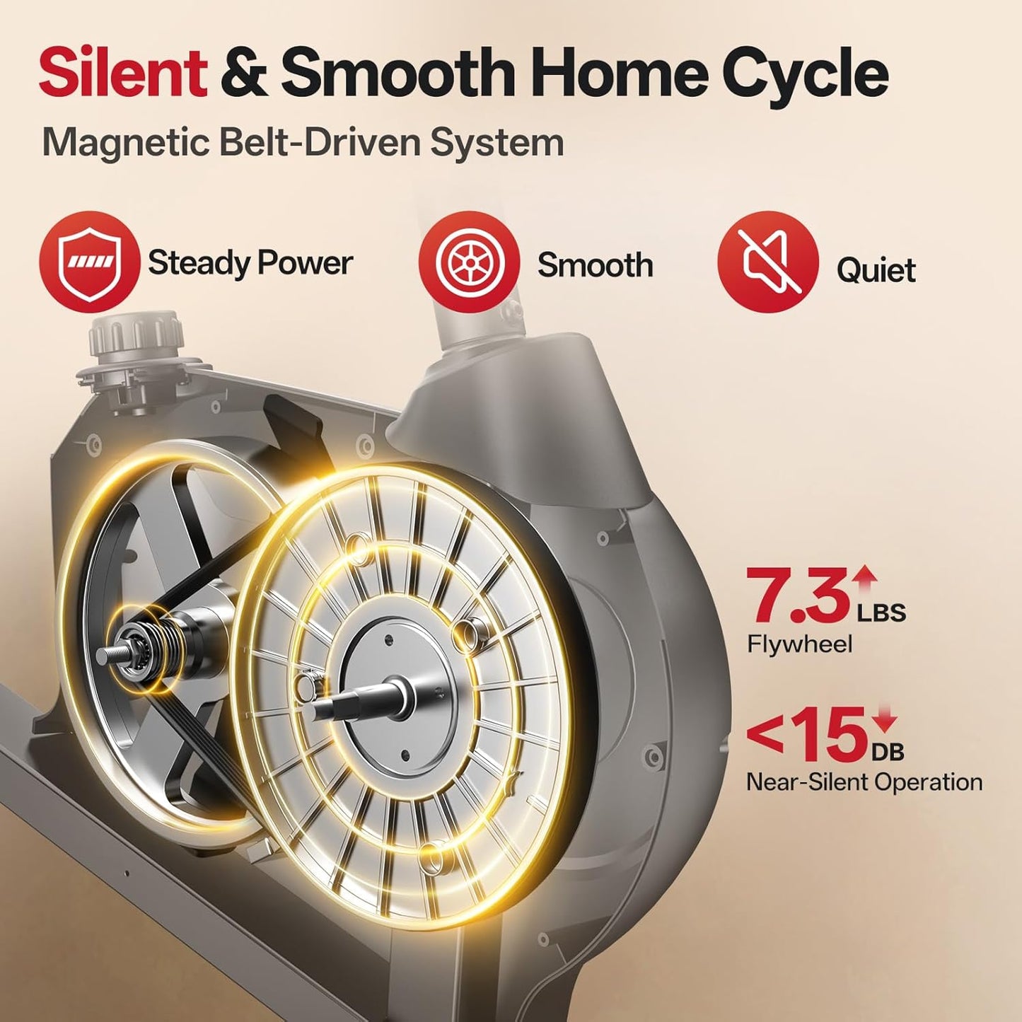 JOROTO JH30 Liegeergometer für Zuhause, Smart Bluetooth Magnetisches Liegefahrrad, Indoor Heimtrainer Ergometer bis 136KG Belastung, LCD Display, Verstellbarer Sitz für Cardio-Training