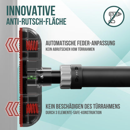 PULLUP & DIP Klimmzugstange für Türrahmen zum Einhängen ohne Schrauben und kein Abrutschen, Profi Türreck, Pull-up Bar mit gepolsterten Griffen