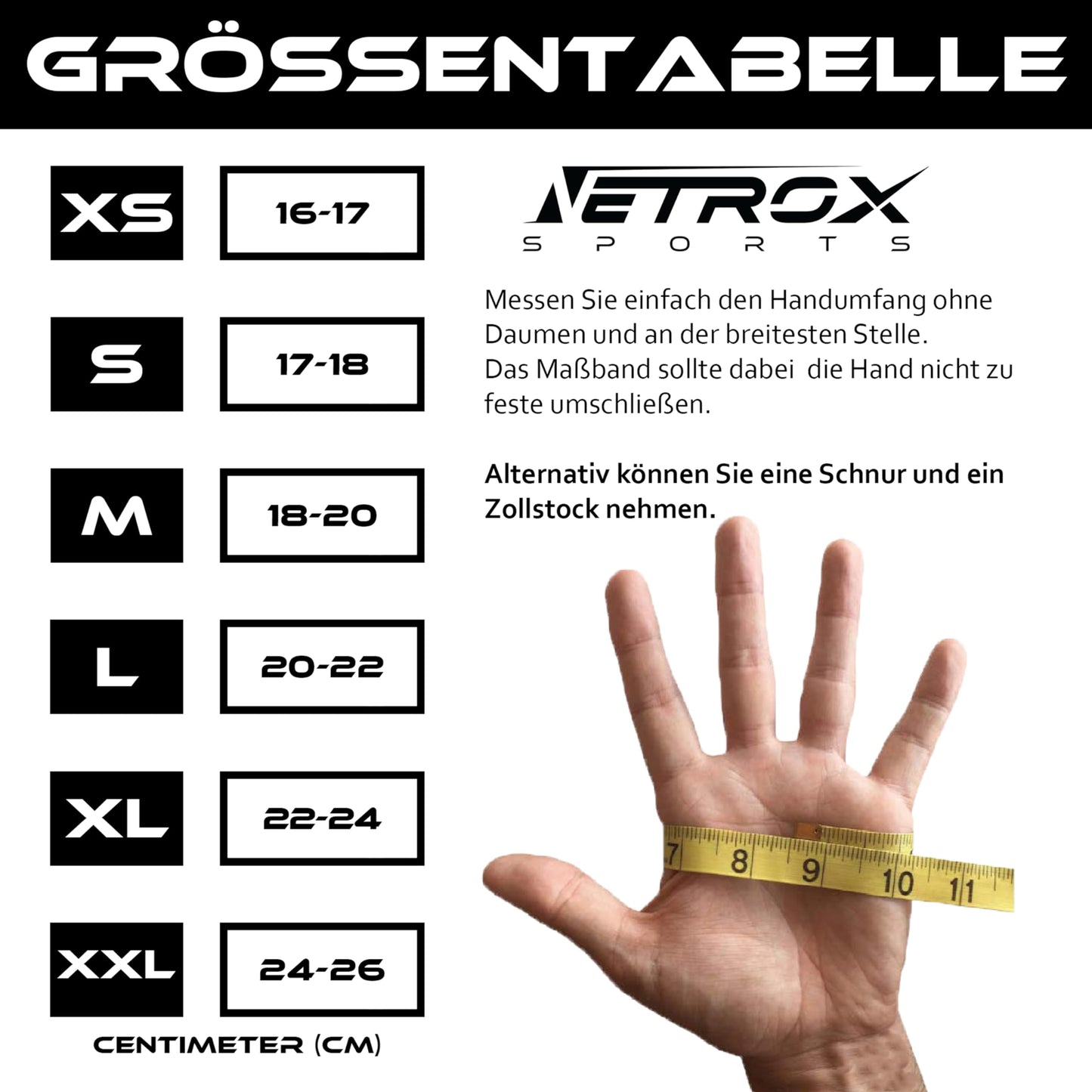 NetroxSports® Trainingshandschuhe mit Handgelenkbandage für Krafttraining, Bodybuilding & Crossfit, rutschfest für Männer und Frauen