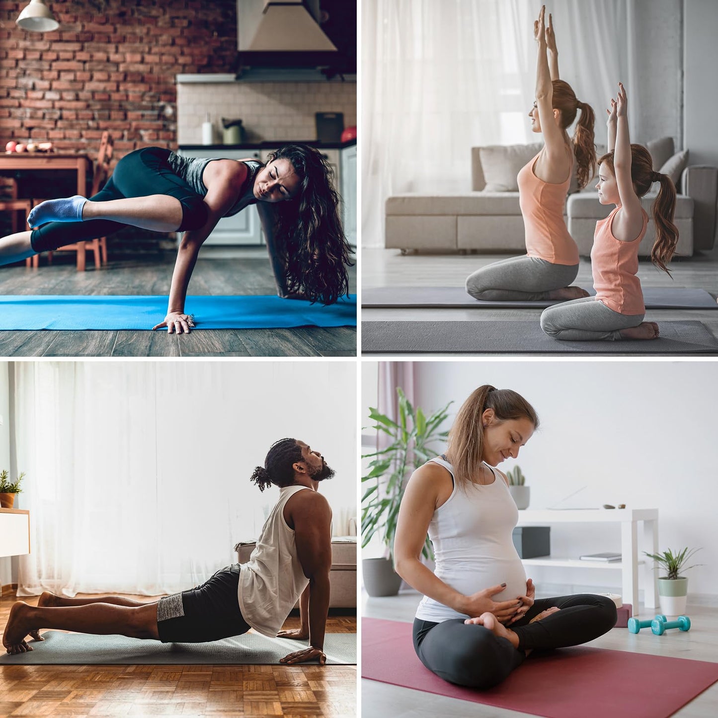 ALPIDEX Yogamatte 183 x 60 x 0,8 cm phthalatfreie Fitnessmatte mit Tragegurt, rutschfest, für Gymnastik, Pilates, Sport, Physiotherapie, HiiT, Yoga, Training und Schlafmatte, hautfreundlich