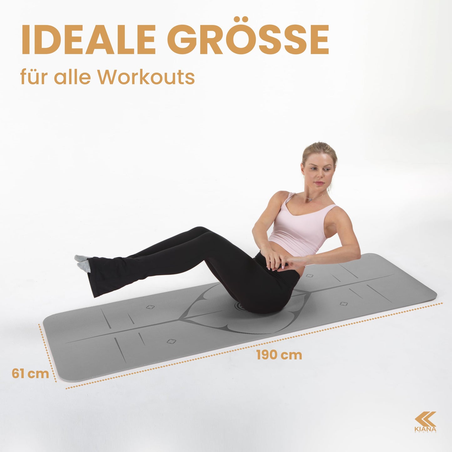 Yoga Matte aus Deutscher Entwicklung – Rutschfeste & gelenkschonende Yogamatte – 2 Komfort-Dicken (1,0 & 1,5 cm) – Weiche Sportmatte & Gymnastikmatte – Für Yoga, Pilates & Krafttraining