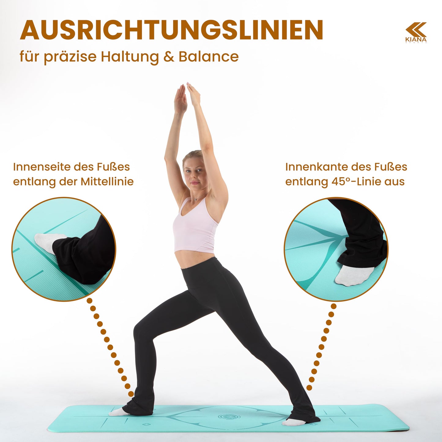Yoga Matte aus Deutscher Entwicklung – Rutschfeste & gelenkschonende Yogamatte – 2 Komfort-Dicken (1,0 & 1,5 cm) – Weiche Sportmatte & Gymnastikmatte – Für Yoga, Pilates & Krafttraining