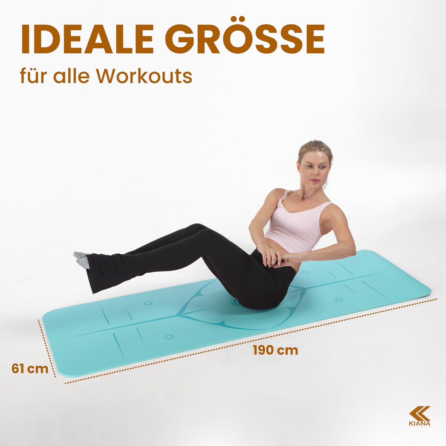 Yoga Matte aus Deutscher Entwicklung – Rutschfeste & gelenkschonende Yogamatte – 2 Komfort-Dicken (1,0 & 1,5 cm) – Weiche Sportmatte & Gymnastikmatte – Für Yoga, Pilates & Krafttraining