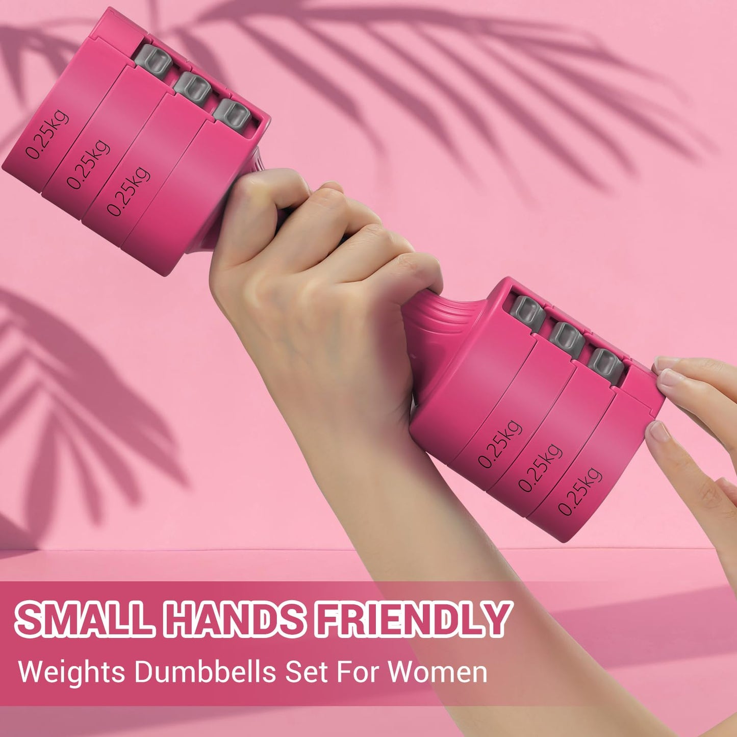 Sportneer Verstellbares Kurzhantel-Set - Kurzhanteln für Frauen, je 1-2,5 kg, 4-in-1 Kurzhantel-Set zu 2, Verstellbares Kurzhantel-Set für Heim-Fitnessstudio, Fitness, Krafttraining, Geschenk