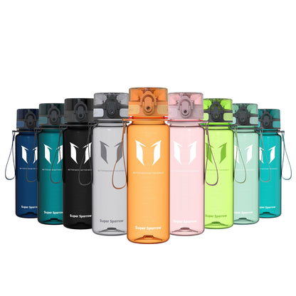 Super Sparrow Trinkflasche, Tritan Wasserflasche, 350 ml, 500 ml, 750 ml, 1000 ml, BPA-frei, Ideale Sportflasche für Sport, Radfahren, Fitness, Universität oder Outdoor, Leicht, Nachhaltig