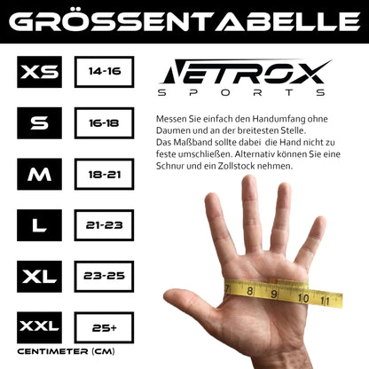NetroxSports® Trainingshandschuhe mit Handgelenkbandage für Krafttraining, Bodybuilding & Crossfit, rutschfest für Männer und Frauen