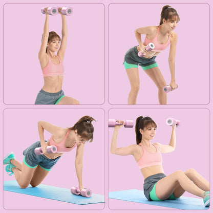 Sportneer Verstellbares Kurzhantel-Set - Kurzhanteln für Frauen, je 1-2,5 kg, 4-in-1 Kurzhantel-Set zu 2, Verstellbares Kurzhantel-Set für Heim-Fitnessstudio, Fitness, Krafttraining, Geschenk