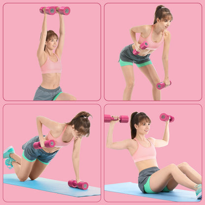 Sportneer Verstellbares Kurzhantel-Set - Kurzhanteln für Frauen, je 1-2,5 kg, 4-in-1 Kurzhantel-Set zu 2, Verstellbares Kurzhantel-Set für Heim-Fitnessstudio, Fitness, Krafttraining, Geschenk