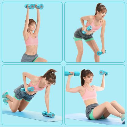 Sportneer Verstellbares Kurzhantel-Set - Kurzhanteln für Frauen, je 1-2,5 kg, 4-in-1 Kurzhantel-Set zu 2, Verstellbares Kurzhantel-Set für Heim-Fitnessstudio, Fitness, Krafttraining, Geschenk