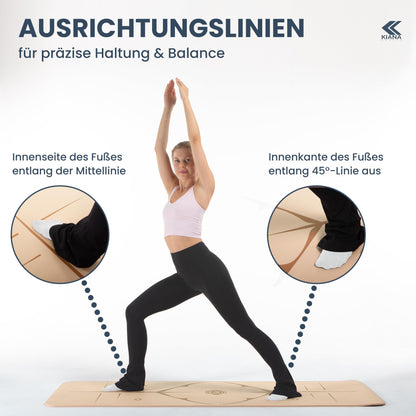 Yoga Matte aus Deutscher Entwicklung – Rutschfeste & gelenkschonende Yogamatte – 2 Komfort-Dicken (1,0 & 1,5 cm) – Weiche Sportmatte & Gymnastikmatte – Für Yoga, Pilates & Krafttraining