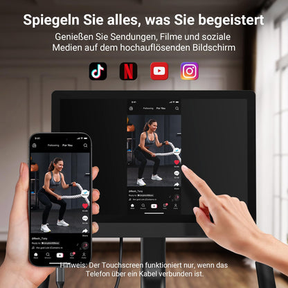 MERACH Heimtrainer mit verstellbarem Widerstand, leises Heimtrainingsfahrrad mit verbessertem LCD-Monitor, Tablet-Halter, Indoor-Cycling-Bike für Cardio-Training zu Hause, eigene App, bis zu 136 kg