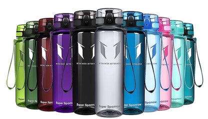 Super Sparrow Trinkflasche, Tritan Wasserflasche, 350 ml, 500 ml, 750 ml, 1000 ml, BPA-frei, Ideale Sportflasche für Sport, Radfahren, Fitness, Universität oder Outdoor, Leicht, Nachhaltig