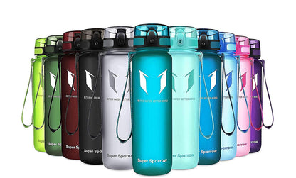 Super Sparrow Trinkflasche, Tritan Wasserflasche, 350 ml, 500 ml, 750 ml, 1000 ml, BPA-frei, Ideale Sportflasche für Sport, Radfahren, Fitness, Universität oder Outdoor, Leicht, Nachhaltig