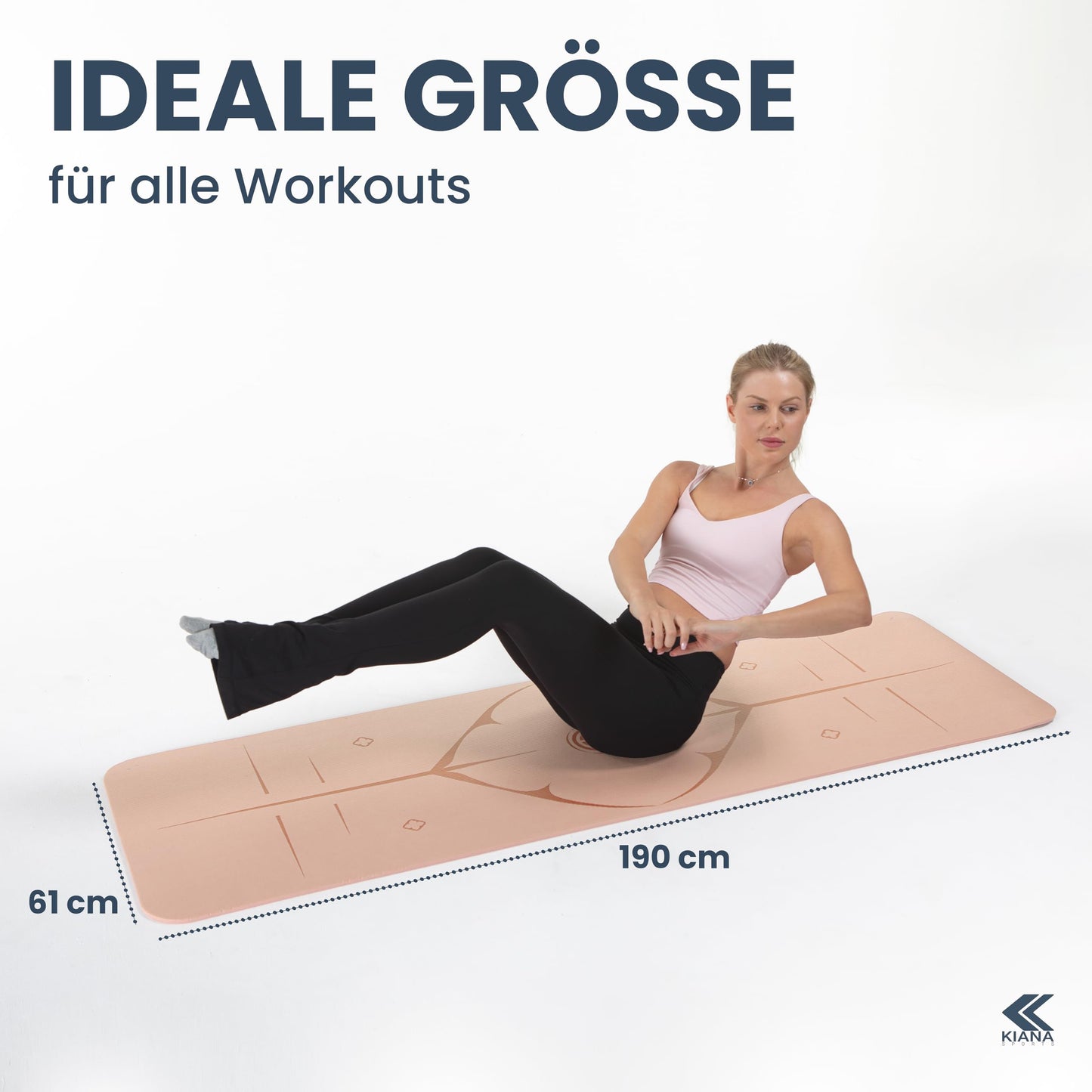 Yoga Matte aus Deutscher Entwicklung – Rutschfeste & gelenkschonende Yogamatte – 2 Komfort-Dicken (1,0 & 1,5 cm) – Weiche Sportmatte & Gymnastikmatte – Für Yoga, Pilates & Krafttraining