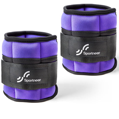 Sportneer 2er Pack Knöchelgewichte Verstellbares Knöchelgewichte-Set Handgelenkriemen 0,45 kg - 2,25 kg (pro Knöchel) / 0,9 kg - 4,5 kg (pro Paar)