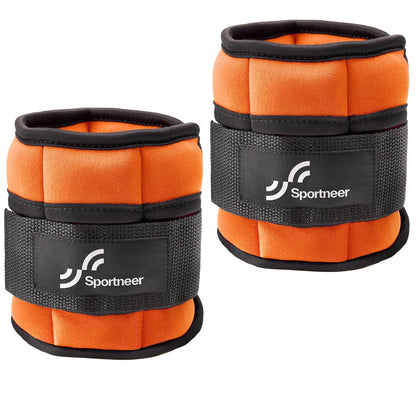 Sportneer 2er Pack Knöchelgewichte Verstellbares Knöchelgewichte-Set Handgelenkriemen 0,45 kg - 2,25 kg (pro Knöchel) / 0,9 kg - 4,5 kg (pro Paar)