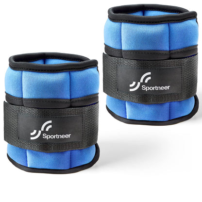 Sportneer 2er Pack Knöchelgewichte Verstellbares Knöchelgewichte-Set Handgelenkriemen 0,45 kg - 2,25 kg (pro Knöchel) / 0,9 kg - 4,5 kg (pro Paar)