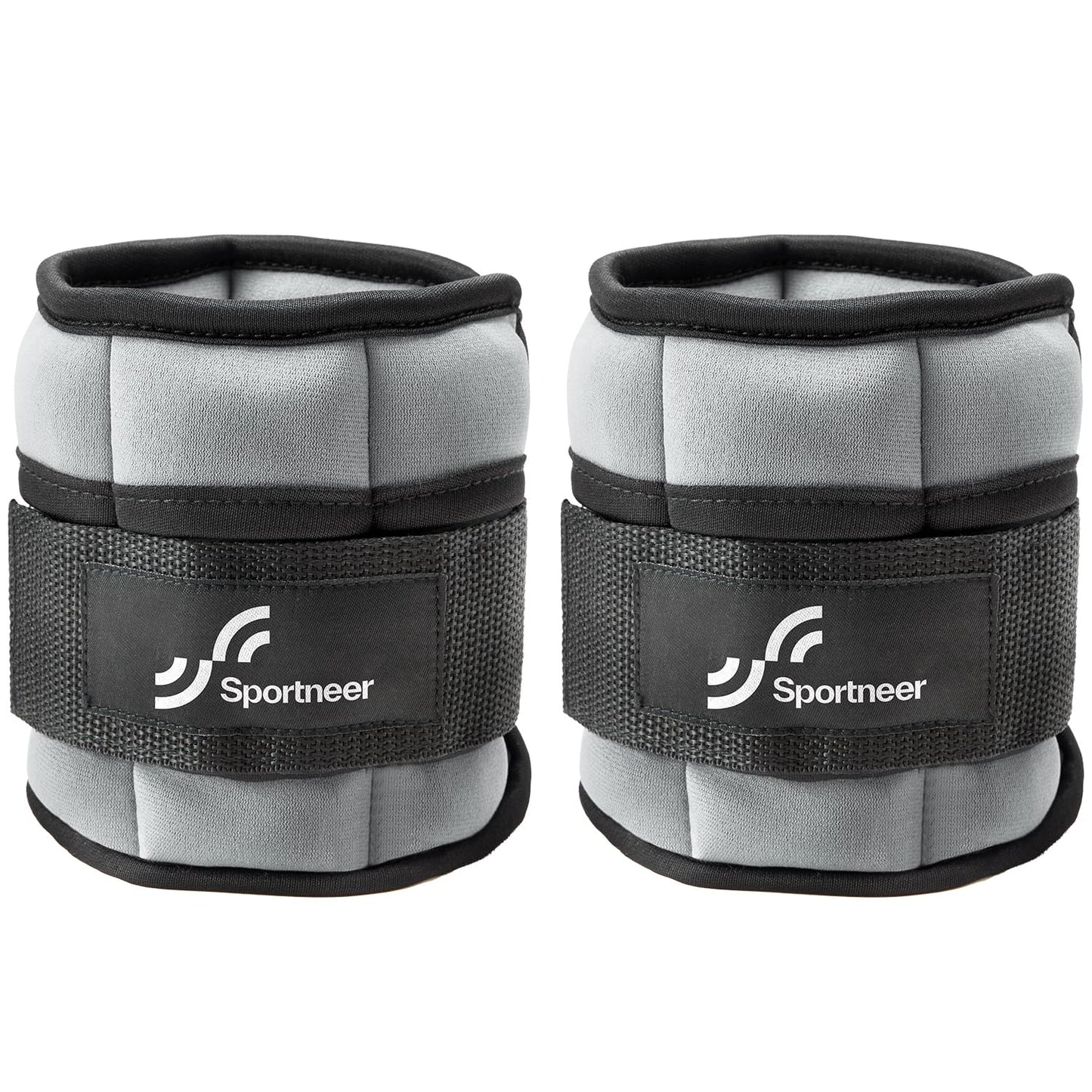 Sportneer 2er Pack Knöchelgewichte Verstellbares Knöchelgewichte-Set Handgelenkriemen 0,45 kg - 2,25 kg (pro Knöchel) / 0,9 kg - 4,5 kg (pro Paar)