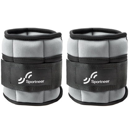 Sportneer 2er Pack Knöchelgewichte Verstellbares Knöchelgewichte-Set Handgelenkriemen 0,45 kg - 2,25 kg (pro Knöchel) / 0,9 kg - 4,5 kg (pro Paar)