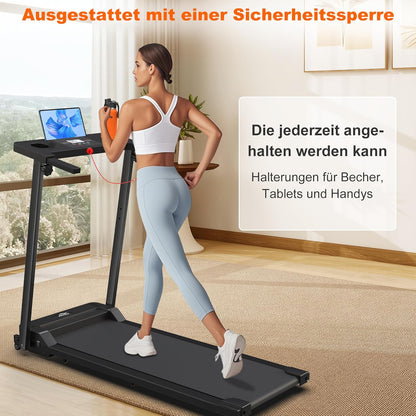 Ablemos 3.0 HP Laufband für Zuhause, zusammenklappbares elektrisches Laufband bis zu 10 km/h, Gehmaschine mit LED-Display, kompakte Gehplattform für Zuhause und Büro