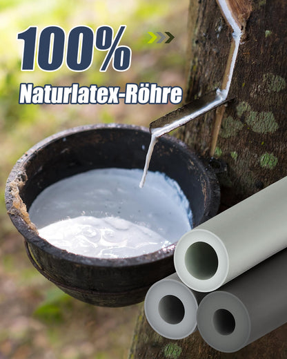 ALongSong Fitness-Bänder-Set mit 6 Widerstandsbändern 20-180 lbs oder 20-240 lbs & Pilates-Stange, Griffen, Türanker für Fitness, Widerstandstraining, Krafttraining, Fitnessgeräte für zu Hause