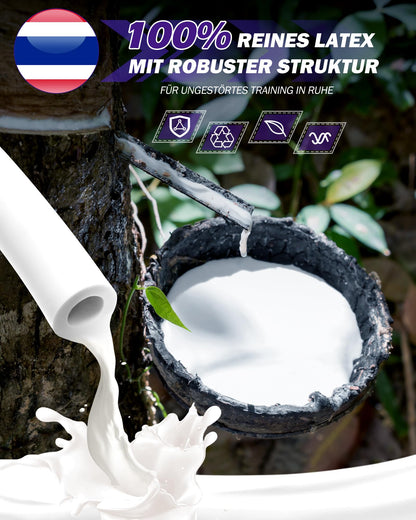 ALongSong Fitness-Bänder-Set mit 6 Widerstandsbändern 20-180 lbs oder 20-240 lbs & Pilates-Stange, Griffen, Türanker für Fitness, Widerstandstraining, Krafttraining, Fitnessgeräte für zu Hause