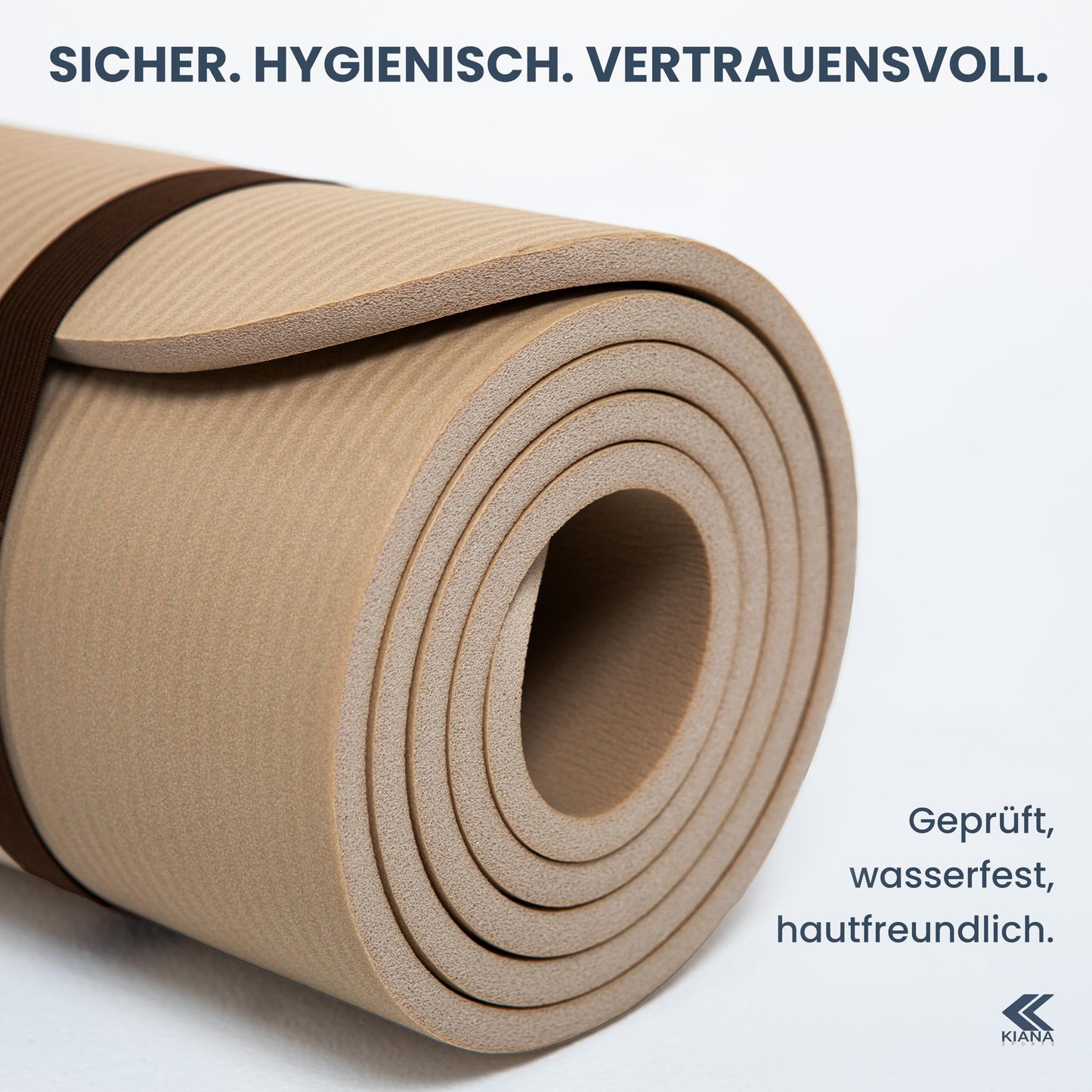 Yoga Matte aus Deutscher Entwicklung – Rutschfeste & gelenkschonende Yogamatte – 2 Komfort-Dicken (1,0 & 1,5 cm) – Weiche Sportmatte & Gymnastikmatte – Für Yoga, Pilates & Krafttraining