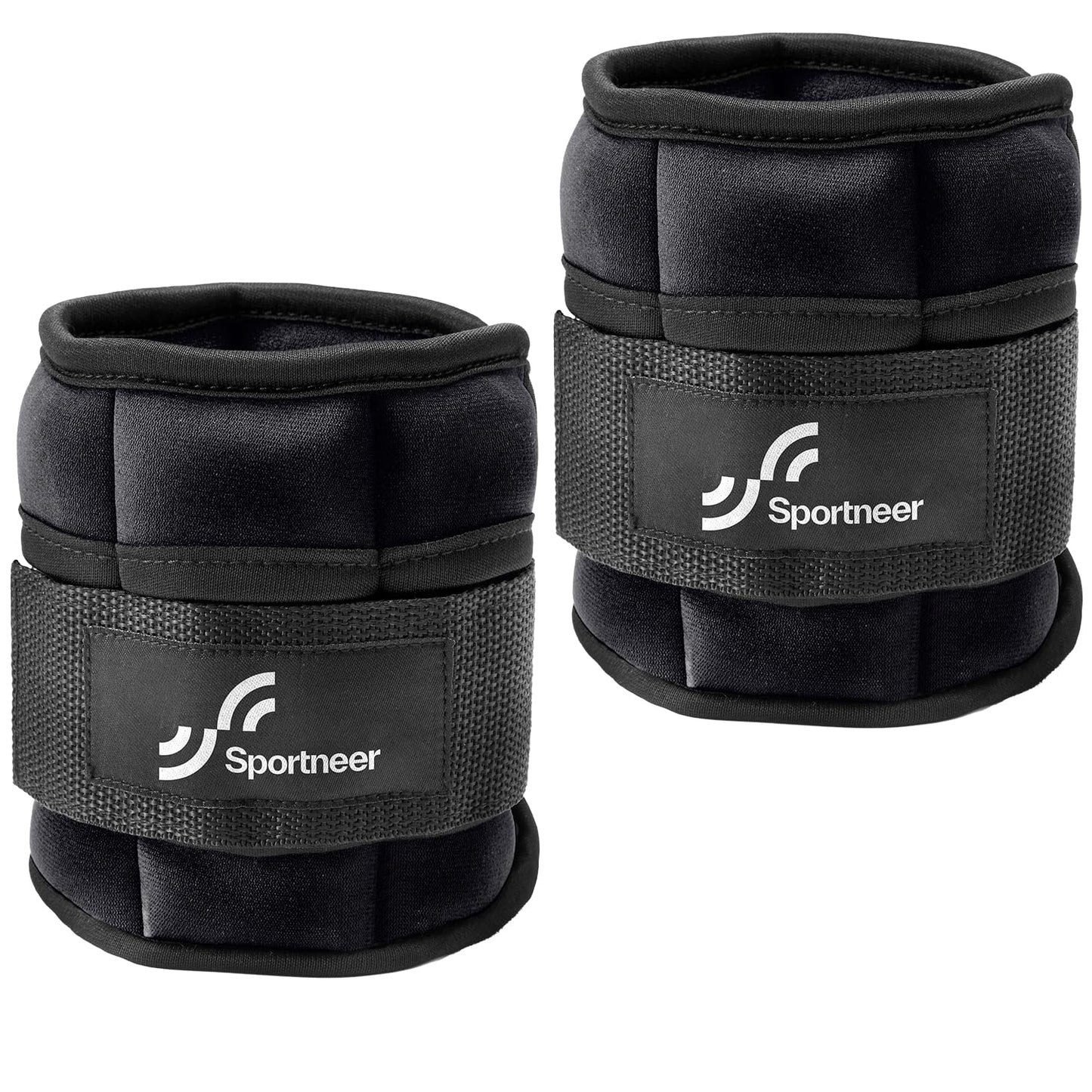 Sportneer 2er Pack Knöchelgewichte Verstellbares Knöchelgewichte-Set Handgelenkriemen 0,45 kg - 2,25 kg (pro Knöchel) / 0,9 kg - 4,5 kg (pro Paar)