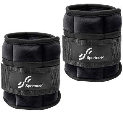 Sportneer 2er Pack Knöchelgewichte Verstellbares Knöchelgewichte-Set Handgelenkriemen 0,45 kg - 2,25 kg (pro Knöchel) / 0,9 kg - 4,5 kg (pro Paar)