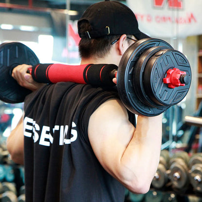 CCLIFE Hanteln Set aus 2 Hanteln Einstellbares Hantelset Professionelle Hantel mit verbindendem Stahlrohr-Gewichten