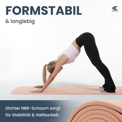 Yoga Matte aus Deutscher Entwicklung – Rutschfeste & gelenkschonende Yogamatte – 2 Komfort-Dicken (1,0 & 1,5 cm) – Weiche Sportmatte & Gymnastikmatte – Für Yoga, Pilates & Krafttraining