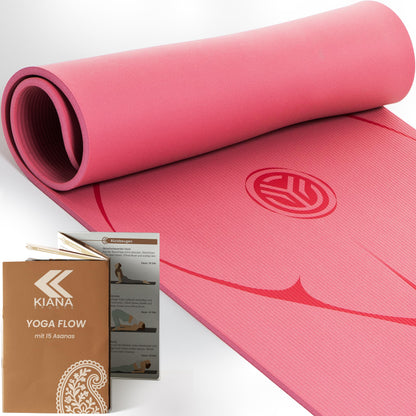 Yoga Matte aus Deutscher Entwicklung – Rutschfeste & gelenkschonende Yogamatte – 2 Komfort-Dicken (1,0 & 1,5 cm) – Weiche Sportmatte & Gymnastikmatte – Für Yoga, Pilates & Krafttraining