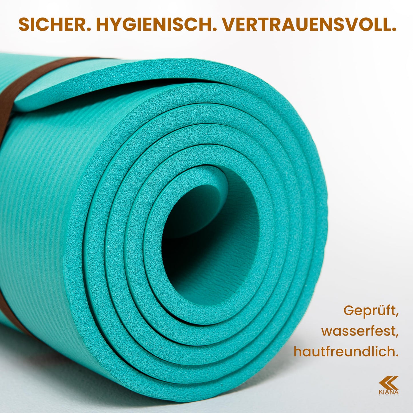 Yoga Matte aus Deutscher Entwicklung – Rutschfeste & gelenkschonende Yogamatte – 2 Komfort-Dicken (1,0 & 1,5 cm) – Weiche Sportmatte & Gymnastikmatte – Für Yoga, Pilates & Krafttraining