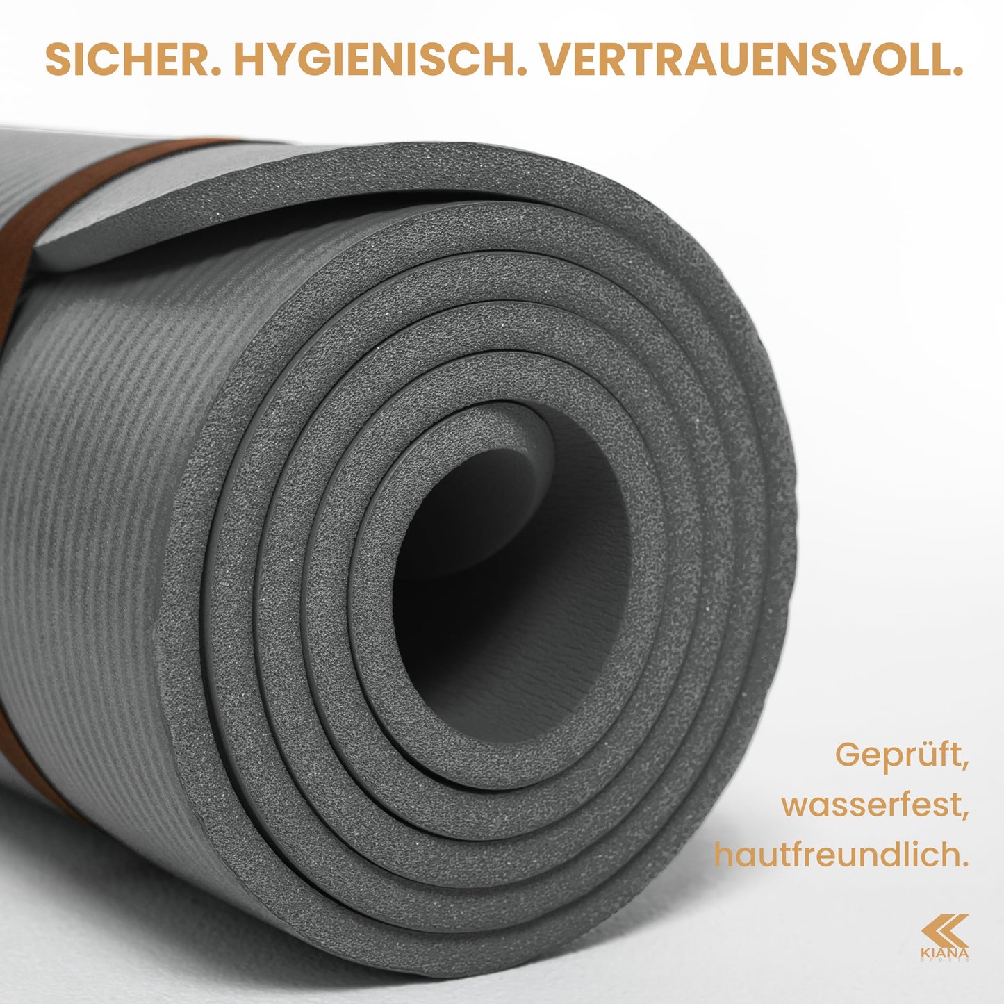 Yoga Matte aus Deutscher Entwicklung – Rutschfeste & gelenkschonende Yogamatte – 2 Komfort-Dicken (1,0 & 1,5 cm) – Weiche Sportmatte & Gymnastikmatte – Für Yoga, Pilates & Krafttraining